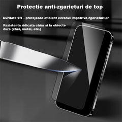 Privacy protection film for iPhone 14 PRO, HEYBINGO, 9H transparent antistatic tempered glass, with application kit, scratch resistant, does not leave fingerprints