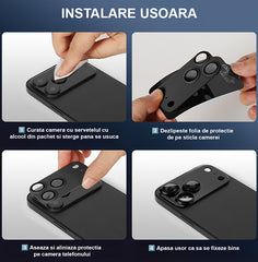 Privacy protection film for iPhone 14 PRO, HEYBINGO, 9H transparent antistatic tempered glass, with application kit, scratch resistant, does not leave fingerprints