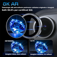 Privacy protection film for iPhone 14 PRO, HEYBINGO, 9H transparent antistatic tempered glass, with application kit, scratch resistant, does not leave fingerprints