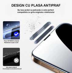 Privacy protection film for iPhone 14 PRO, HEYBINGO, 9H transparent antistatic tempered glass, with application kit, scratch resistant, does not leave fingerprints