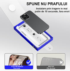 Privacy protection film for iPhone 14 PRO, HEYBINGO, 9H transparent antistatic tempered glass, with application kit, scratch resistant, does not leave fingerprints