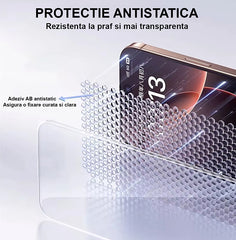 Privacy protection film for iPhone 14 PRO, HEYBINGO, 9H transparent antistatic tempered glass, with application kit, scratch resistant, does not leave fingerprints