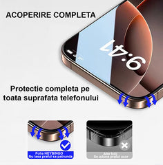 Privacy protection film for iPhone 14 PRO, HEYBINGO, 9H transparent antistatic tempered glass, with application kit, scratch resistant, does not leave fingerprints