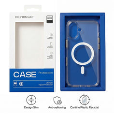 Husa iPhone 16 Clear, HEYBINGO® X-MAN, transparenta slim, anti-soc, MagSafe, Buton Capacitiv pentru Camera Control