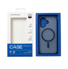 Husa iPhone 17 Albastra, HEYBINGO® X-Man, design slim, MagSafe, Anti-Soc, Anti Zgarieturi