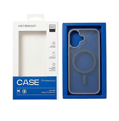 Husa iPhone 17 Gri, HEYBINGO® X-Man, design slim, MagSafe, Anti-Soc, Anti Zgarieturi