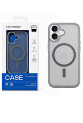 Husa iPhone 17 Gri, HEYBINGO® X-Man, design slim, MagSafe, Anti-Soc, Anti Zgarieturi