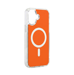 Husa iPhone 17 Portocalie, HEYBINGO®, design slim, MagSafe, Anti-Soc, Anti Zgarieturi, Clear Fusion Mag Cover