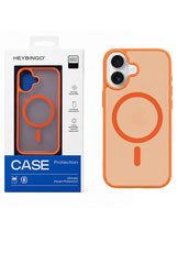 Husa iPhone 17 Portocaliu, HEYBINGO® X-Man, design slim, MagSafe, Anti-Soc, Anti Zgarieturi