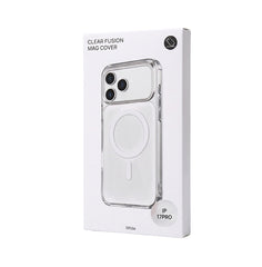 Husa iPhone 17 PRO Alb, HEYBINGO®, design slim, MagSafe, Anti-Soc, Anti Zgarieturi, Clear Fusion Mag Cover