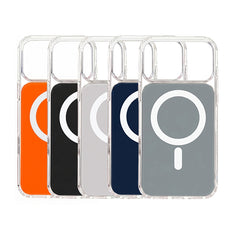 Husa iPhone 17 PRO Alb, HEYBINGO®, design slim, MagSafe, Anti-Soc, Anti Zgarieturi, Clear Fusion Mag Cover
