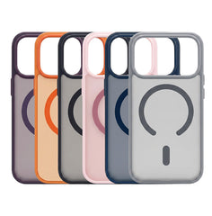 Husa iPhone 17 PRO Portocaliu, HEYBINGO® X-Man, design slim, MagSafe, Anti-Soc, Anti Zgarieturi