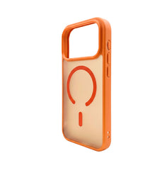 Husa iPhone 17 PRO Portocaliu, HEYBINGO® X-Man, design slim, MagSafe, Anti-Soc, Anti Zgarieturi
