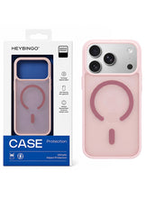 Husa iPhone 17 PRO Roz, HEYBINGO® X-Man, design slim, MagSafe, Anti-Soc, Anti Zgarieturi