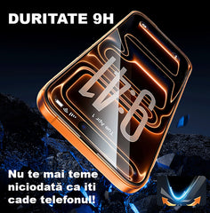 2 X Folie Protectie HD Compatibila cu iPhone 16, HEYBINGO, E-SNAP, din Sticla Securizata Duritate 9H, Cu Kit de Aplicare Instanta si Functie Automata de Indepartare a Prafului, Rezistenta la zgarieturi, Protectie Ecran Premium