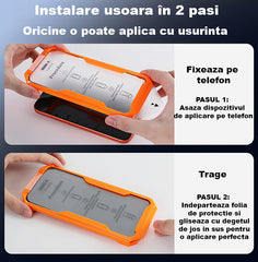 2 X Folie Protectie HD Compatibila cu iPhone 16, HEYBINGO, E-SNAP, din Sticla Securizata Duritate 9H, Cu Kit de Aplicare Instanta si Functie Automata de Indepartare a Prafului, Rezistenta la zgarieturi, Protectie Ecran Premium