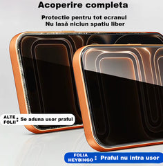 Folie Protectie Privacy Samsung Galaxy S24 Plus, HEYBINGO, E-SNAP, din Sticla Securizata Duritate 9H, Cu Kit de Aplicare Instanta si Functie Automata de Indepartare a Prafului, Rezistenta la zgarieturi, Protectie Ecran Premium