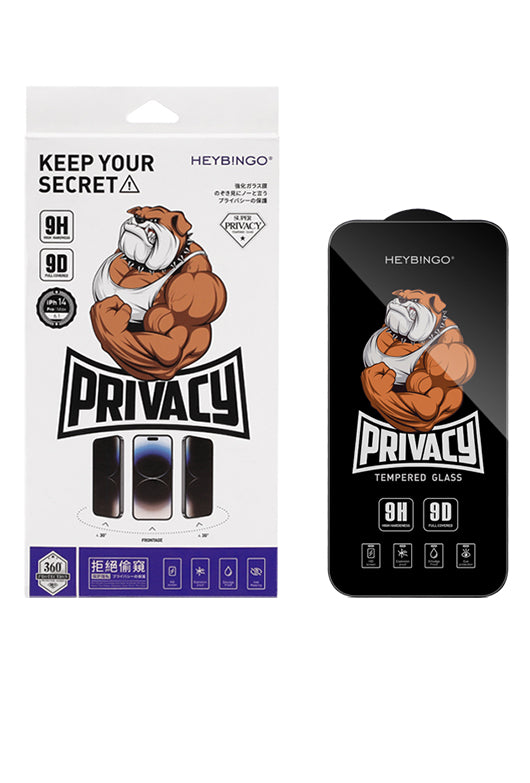 Folie Telefon Privacy iPhone 16 PLUS HEYBINGO, din Sticla Securizata Duritate 9H