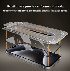 Folie Telefon iPhone 16 PRO HEYBINGO HD cu Kit Aplicare