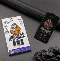 Folie Telefon Privacy iPhone 16 PLUS HEYBINGO, din Sticla Securizata Duritate 9H