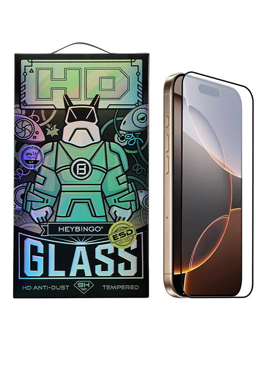 Folie de Sticla iPhone 14 PRO HEYBINGO, 9H RTS HD din Sticla Securizata Antistatica Transparenta, cu Kit Aplicare, Rezistenta la Zgarieturi, Nu Lasa Amprente