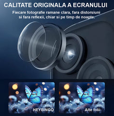 Privacy protection film for iPhone 14 PRO, HEYBINGO, 9H transparent antistatic tempered glass, with application kit, scratch resistant, does not leave fingerprints 