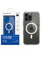 Husa iPhone 16 PRO Clear, HEYBINGO® X-MAN, transparenta slim, anti-soc, MagSafe, Buton Capacitiv pentru Camera Control