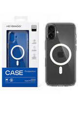 Husa iPhone 16 Clear, HEYBINGO® X-MAN, transparenta slim, anti-soc, MagSafe, Buton Capacitiv pentru Camera Control