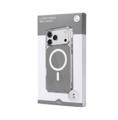 Husa iPhone 17 Gri, HEYBINGO®, design slim, MagSafe, Anti-Soc, Anti Zgarieturi, Clear Fusion Mag Cover