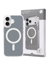 Husa iPhone 17 Gri, HEYBINGO®, design slim, MagSafe, Anti-Soc, Anti Zgarieturi, Clear Fusion Mag Cover