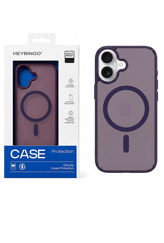 Husa iPhone 17 Mov, HEYBINGO® X-Man, design slim, MagSafe, Anti-Soc, Anti Zgarieturi