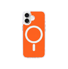 Husa iPhone 17 Portocalie, HEYBINGO®, design slim, MagSafe, Anti-Soc, Anti Zgarieturi, Clear Fusion Mag Cover