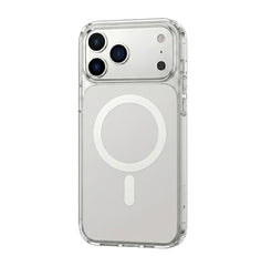 Husa iPhone 17 PRO Alb, HEYBINGO®, design slim, MagSafe, Anti-Soc, Anti Zgarieturi, Clear Fusion Mag Cover