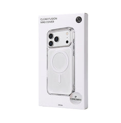 Husa iPhone 17 PRO MAX Alb, HEYBINGO®, design slim, MagSafe, Anti-Soc, Anti Zgarieturi, Clear Fusion Mag Cover