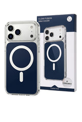 Husa iPhone 17 PRO MAX Albastra, HEYBINGO®, design slim, MagSafe, Anti-Soc, Anti Zgarieturi, Clear Fusion Mag Cover