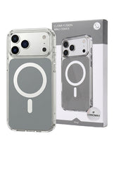 Husa iPhone 17 PRO MAX Gri, HEYBINGO®, design slim, MagSafe, Anti-Soc, Anti Zgarieturi, Clear Fusion Mag Cover