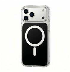 Husa iPhone 17 PRO Negru, HEYBINGO®, design slim, MagSafe, Anti-Soc, Anti Zgarieturi, Clear Fusion Mag Cover