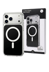 Husa iPhone 17 PRO MAX Negru, HEYBINGO®, design slim, MagSafe, Anti-Soc, Anti Zgarieturi, Clear Fusion Mag Cover