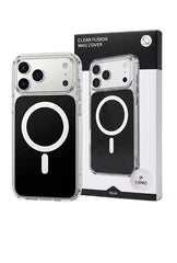 Husa iPhone 17 PRO Negru, HEYBINGO®, design slim, MagSafe, Anti-Soc, Anti Zgarieturi, Clear Fusion Mag Cover