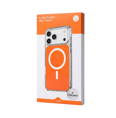 Husa iPhone 17 PRO MAX Portocalie, HEYBINGO®, design slim, MagSafe, Anti-Soc, Anti Zgarieturi, Clear Fusion Mag Cover