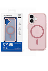 Husa iPhone 17 Roz, HEYBINGO® X-Man, design slim, MagSafe, Anti-Soc, Anti Zgarieturi