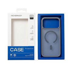 Husa iPhone 17 PRO Gri, HEYBINGO® X-Man, design slim, MagSafe, Anti-Soc, Anti Zgarieturi