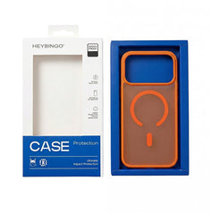 Husa iPhone 17 PRO Portocaliu, HEYBINGO® X-Man, design slim, MagSafe, Anti-Soc, Anti Zgarieturi